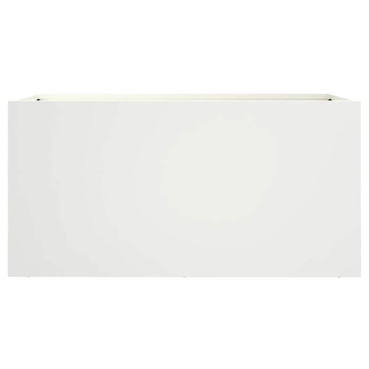 vidaXL Donica, biała, 62x30x29 cm, stal
