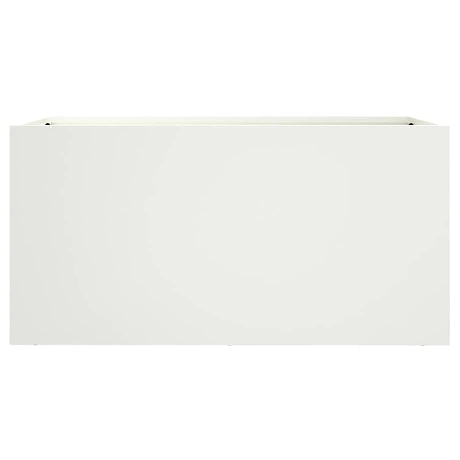 vidaXL Donica, biała, 62x30x29 cm, stal