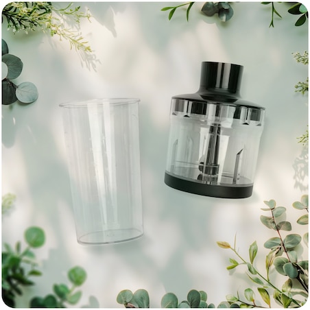 Blender ręczny 1500W czarny Berdsen tytanowe ostrza wielofunkcyjny 5w1