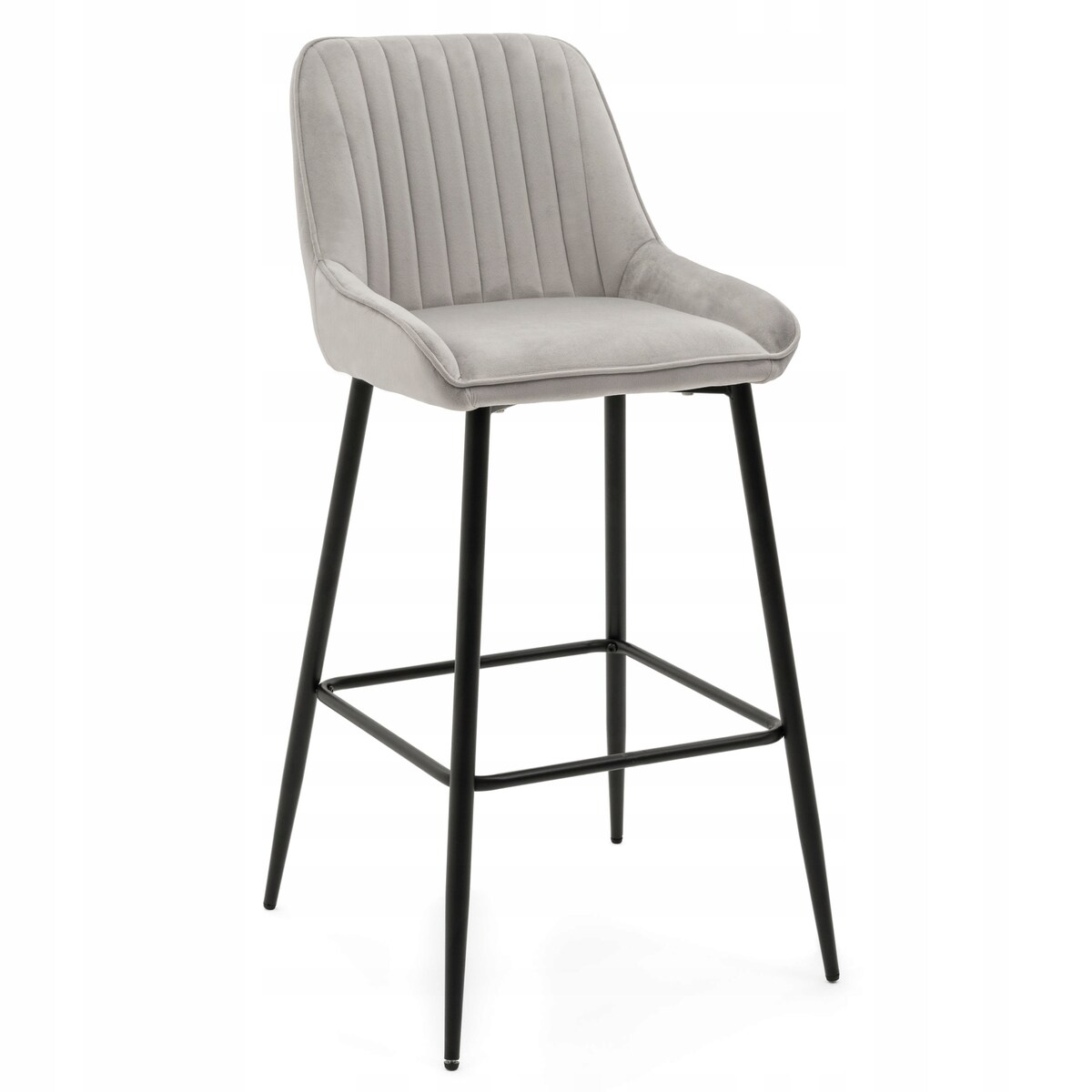 Hoker tapicerowany welurowy do salonu jadalni barowy glamour PASSO