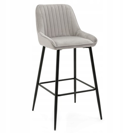 Hoker tapicerowany welurowy do salonu jadalni barowy glamour PASSO