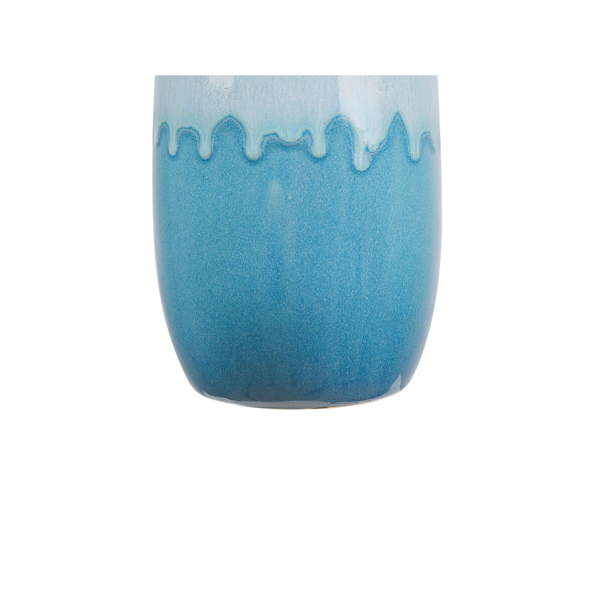 Wazon na kwiaty ceramiczny biało-niebieski CHALCIS