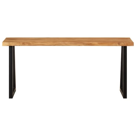 vidaXL Ławka z naturalną krawędzią drewna, 105 cm, drewno akacjowe