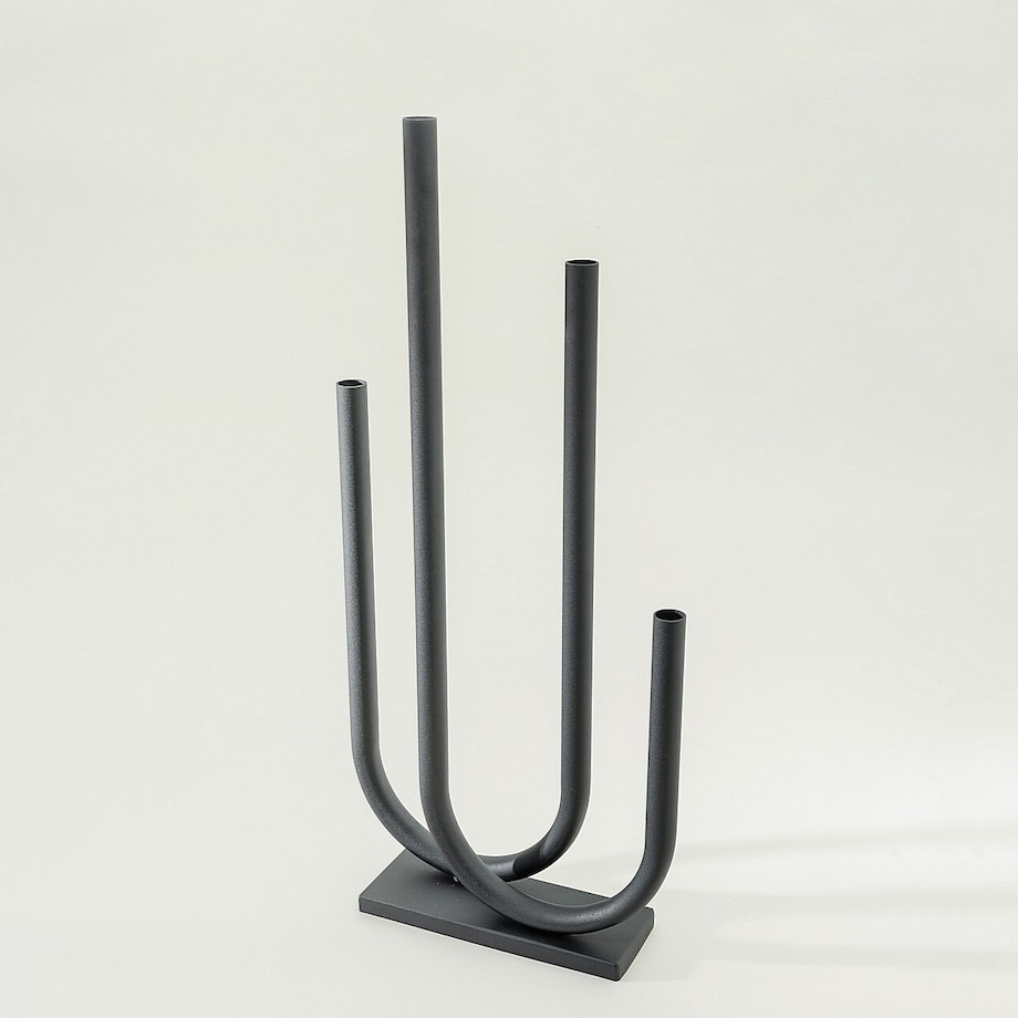 Świecznik metalowy Sculptura 30x9x69 cm, 30x9x69 cm