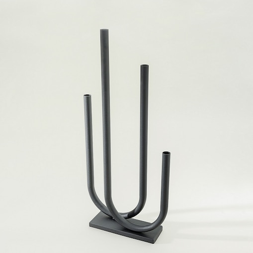 Świecznik metalowy Sculptura 30x9x69 cm, 30x9x69 cm