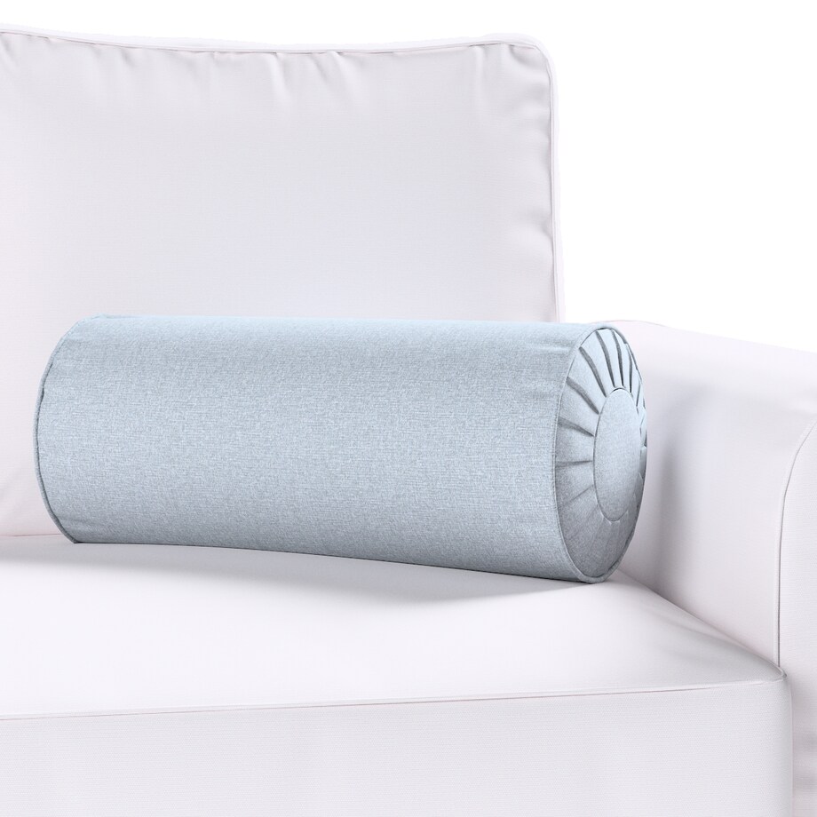 Poduszka wałek z zakładkami, błękitny melanż, Ø20 x 50 cm, Amsterdam