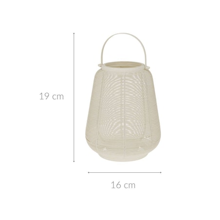 Lampion metalowy z uchwytem, 16 x 19 cm