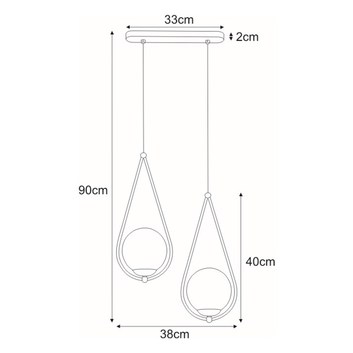 Lampa wisząca K-4776 z serii NEVE GOLD