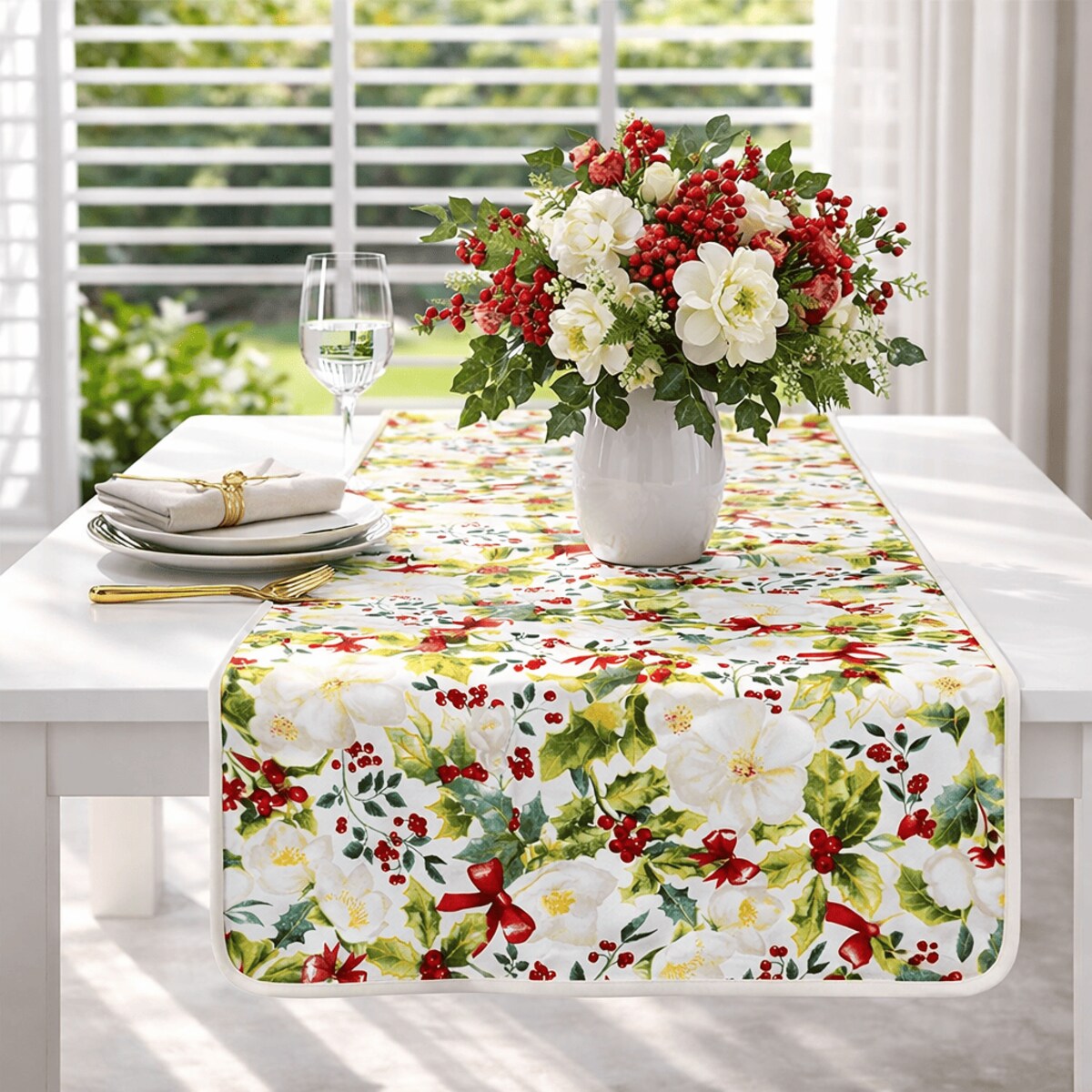 Bieżnik świąteczny Very Holly Christmas – 50 × 220 cm