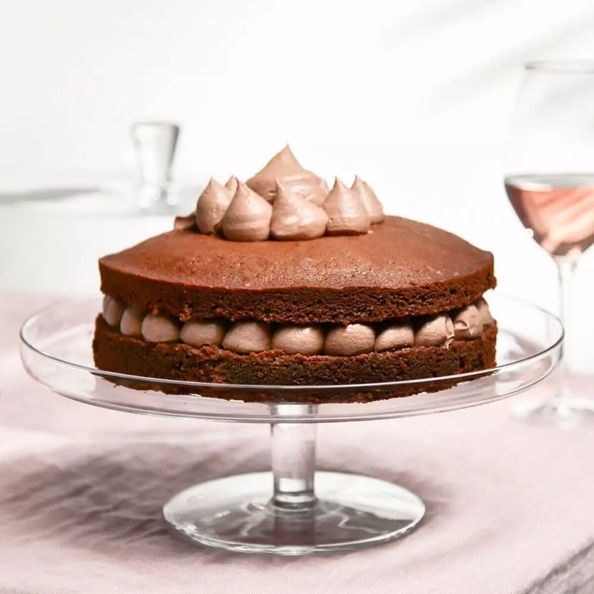 Patera z Kloszem Glamour Krosno 31 cm na Nodze Stopce Duża do Serwowania