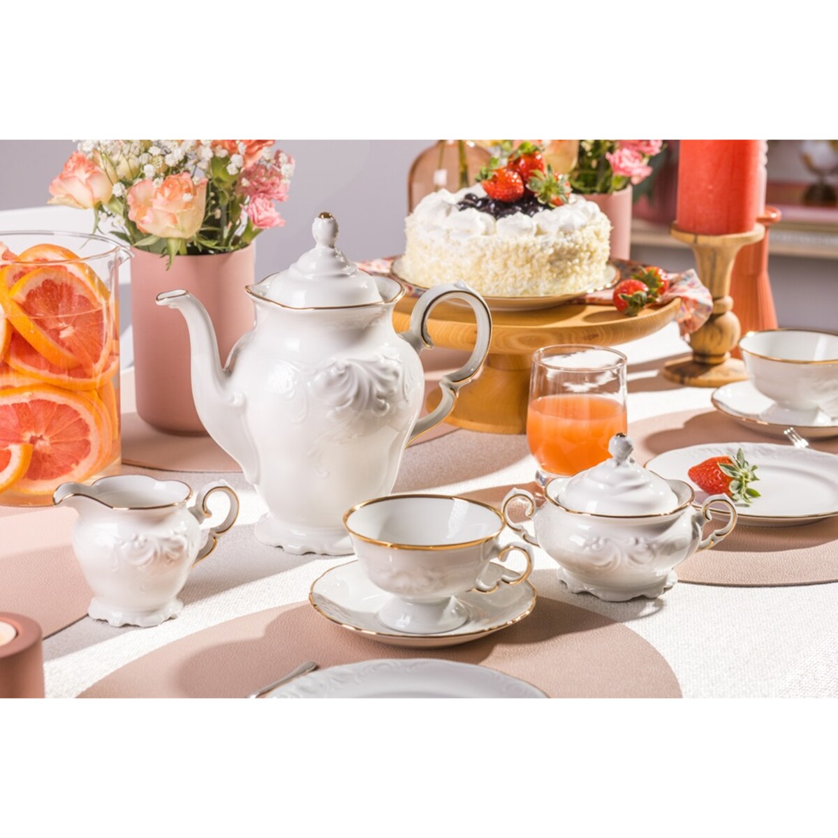 Garnitur do kawy dla 12 osób 39 el. Fryderyka Ivory 3617
