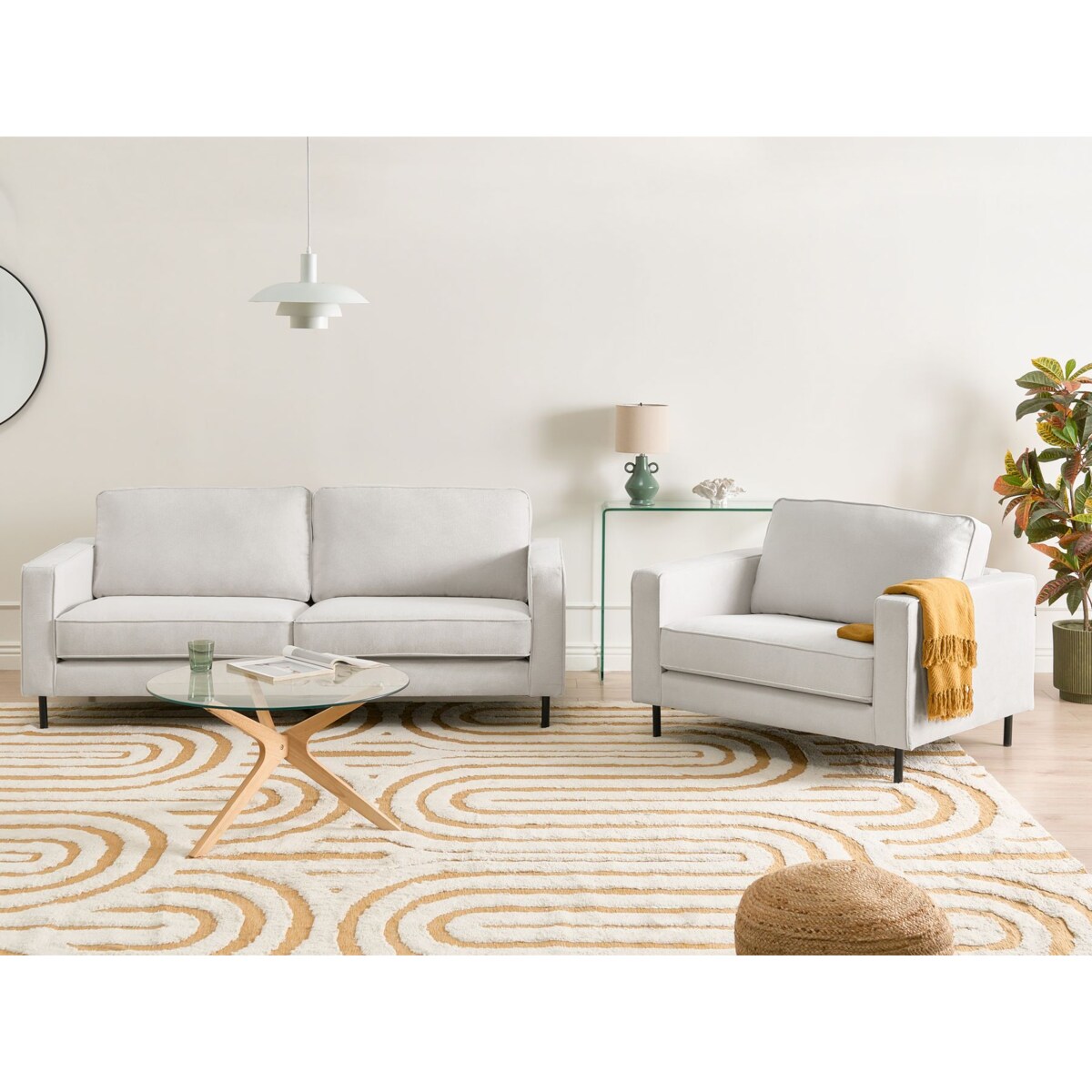 Komplet wypoczynkowy SAVALEN Złamana biel dla 4 osób