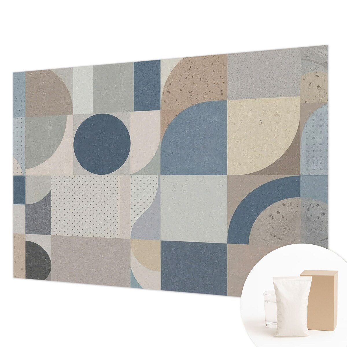 Fototapeta flizelinowa 208x146 cm - Geometryczna mozaika, tapeta ścienna szara