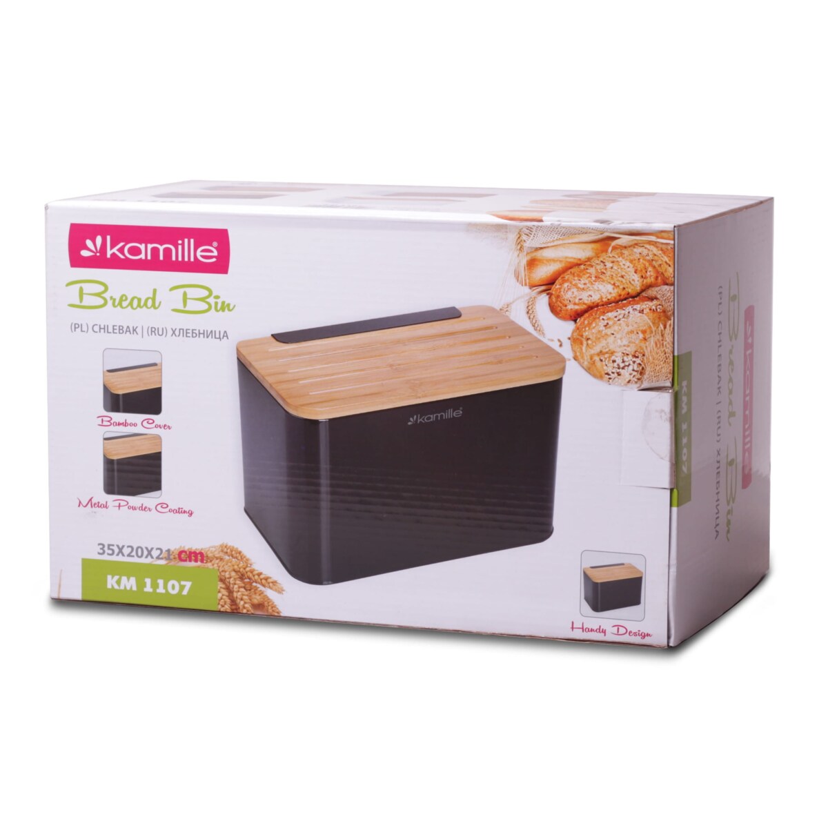 Chlebak pojemnik na chleb pieczywo z deską KAMILLE