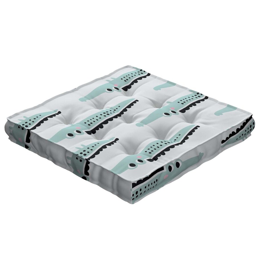 Siedzisko Tomi, ecru-zielony, 50 x 50 x 10 cm, Magic Collection