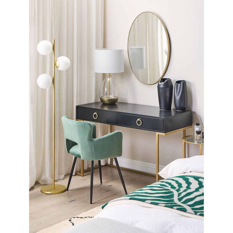 Lampa stołowa złota z białym OKARI