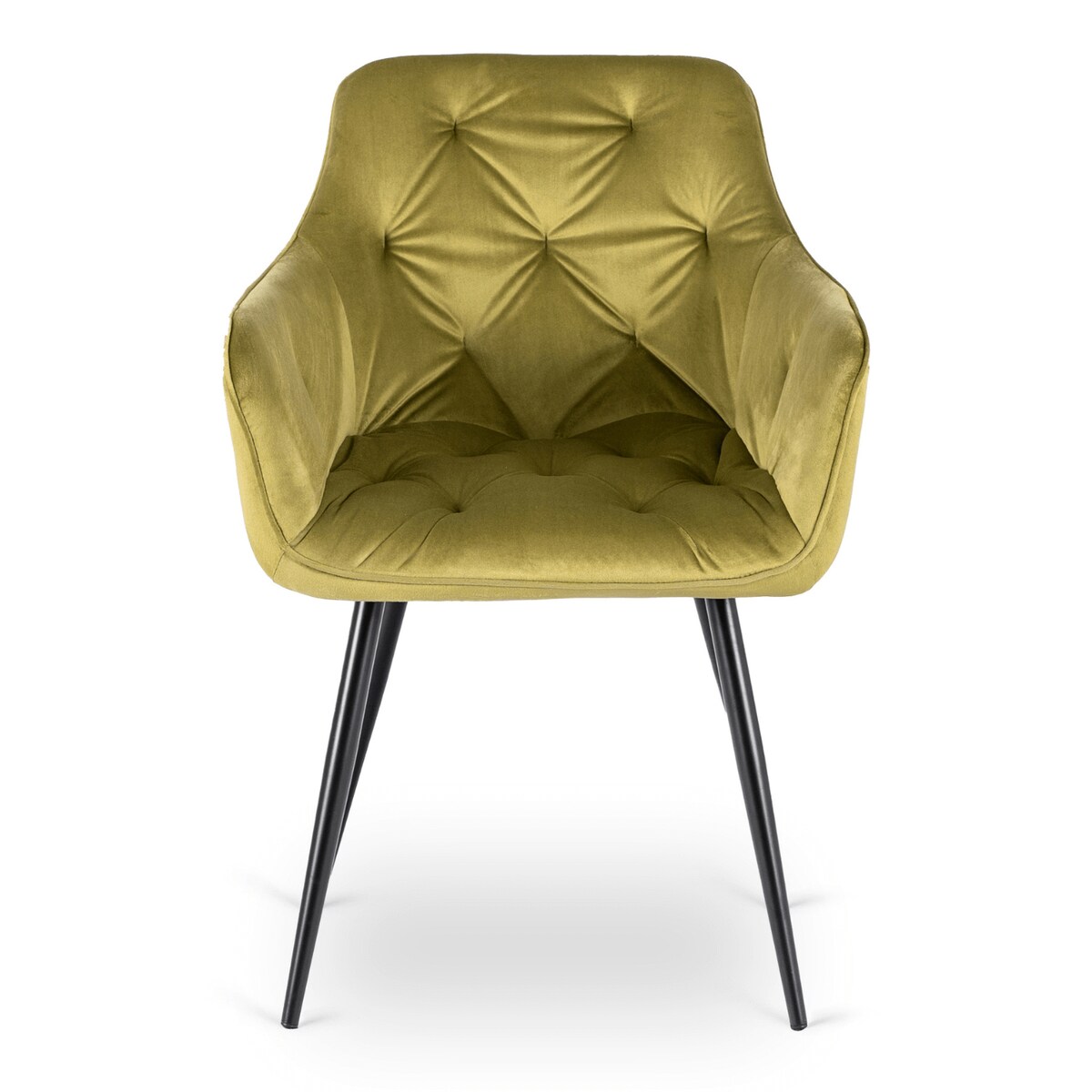 Krzesło Tapicerowane Welurowe Do Salonu Jadalni Kuchni Pistacjowy MODESTO