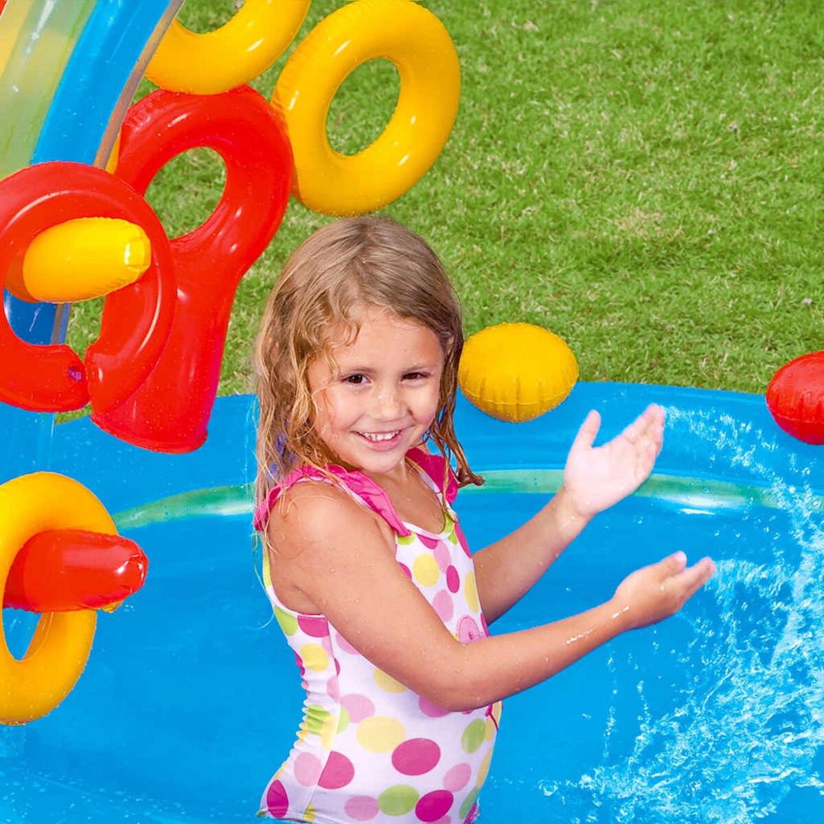 Intex Dmuchany basen Rainbow Ring Play Center, 297x193x135 cm, 57453NP