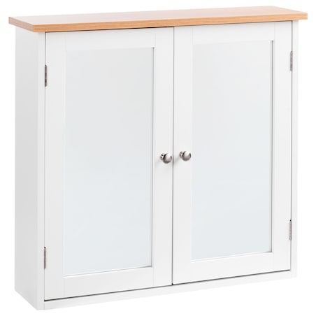 Szafka łazienkowa wisząca z lustrem ALAMOS 65 cm 60 cm Biały