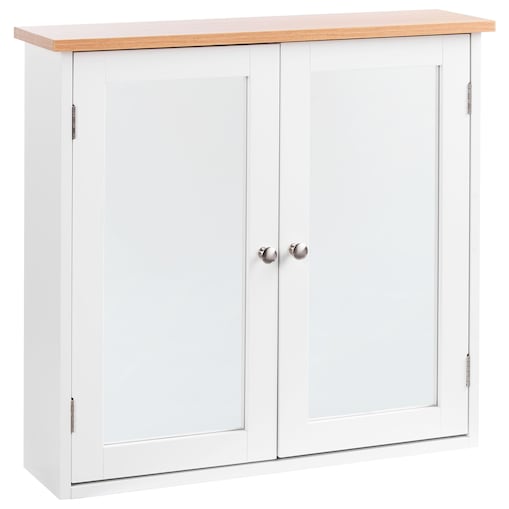 Szafka łazienkowa wisząca z lustrem ALAMOS 65 cm 60 cm Biały
