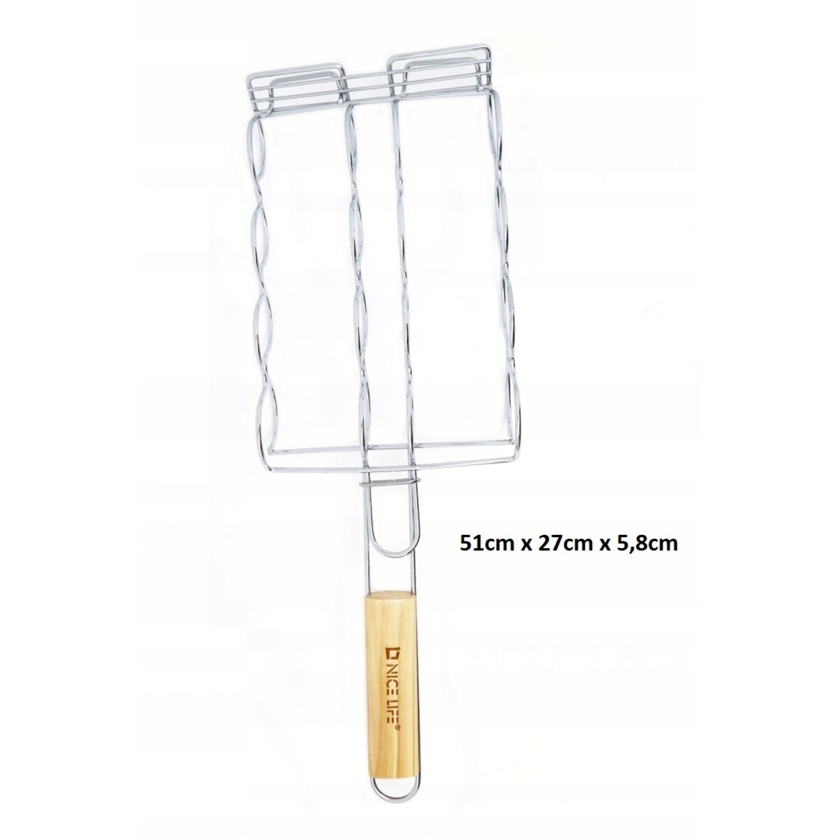 Ruszt do grillowania kiełbasek 5,8 x 27 stal nierdzewna