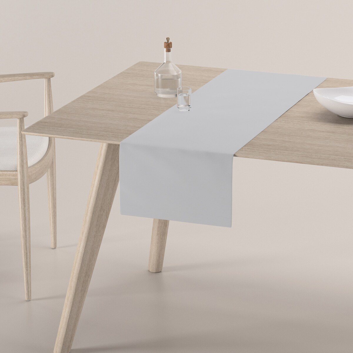 Bieżnik prostokątny 40x130 srebrny