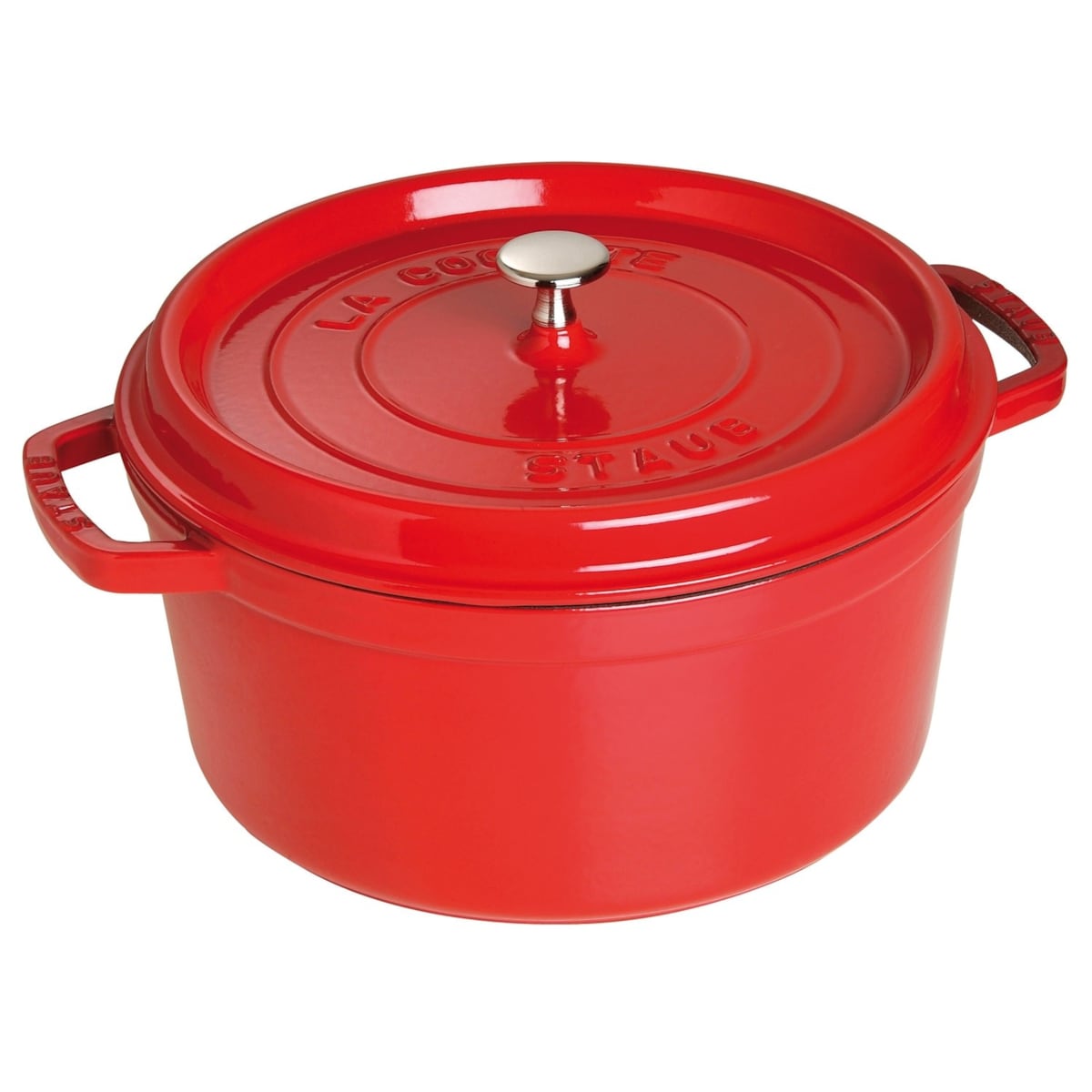 Garnek żeliwny okrągły Staub - Czerwony, 2.2 ltr