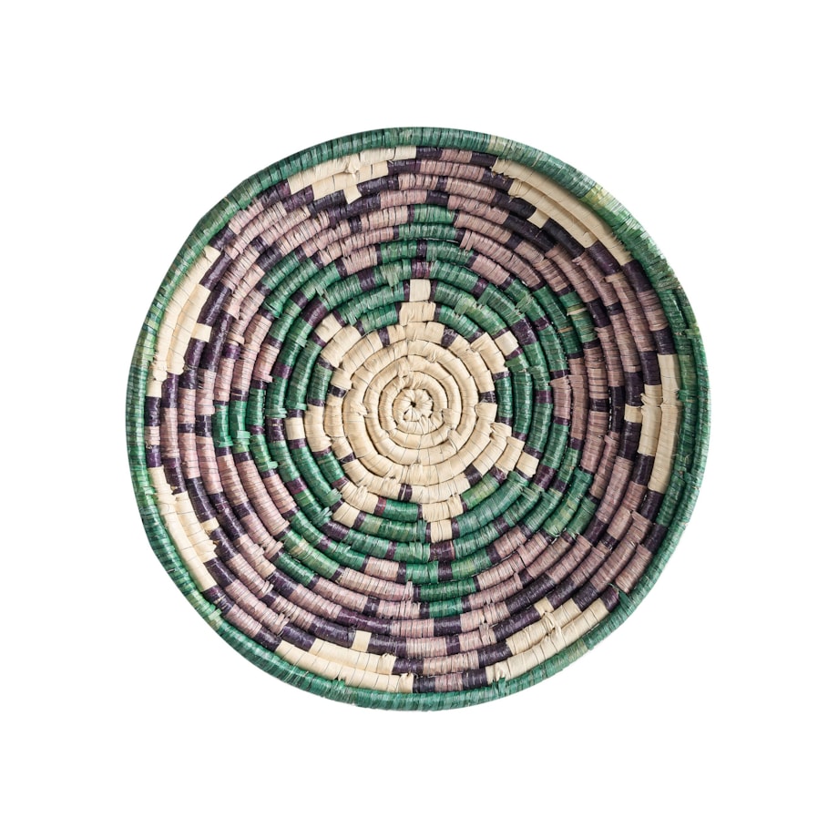 Zestaw 6 dekoracji ściennych z trawy morskiej wielokolorowy NAMDINH