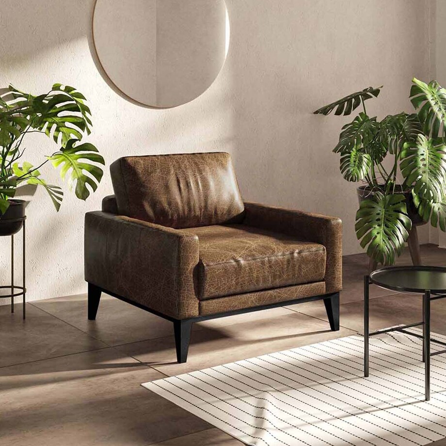 Fotel Musso - brązowy vintage