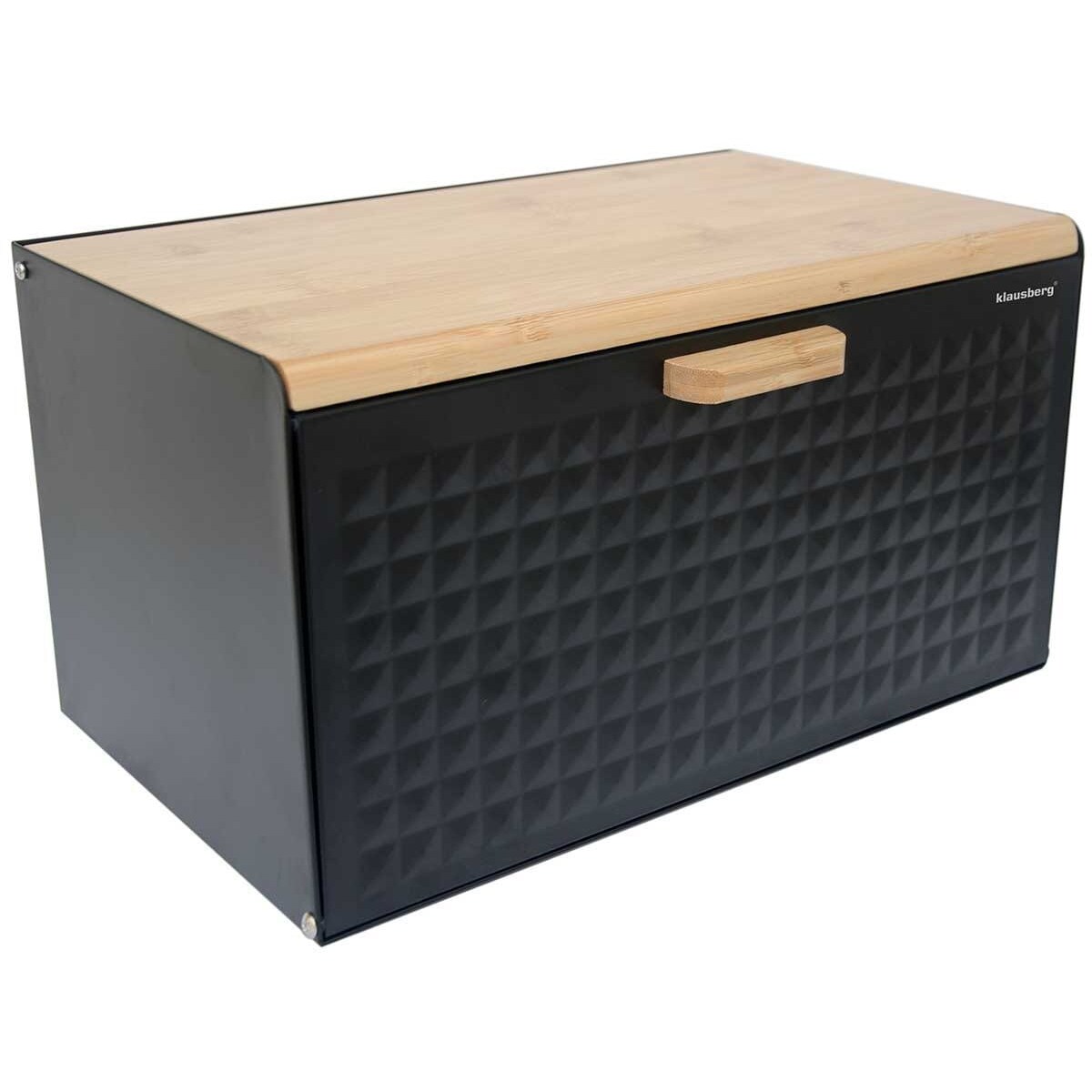 Chlebak stalowo-drewniany dwustronny czarny KLAUSBERG