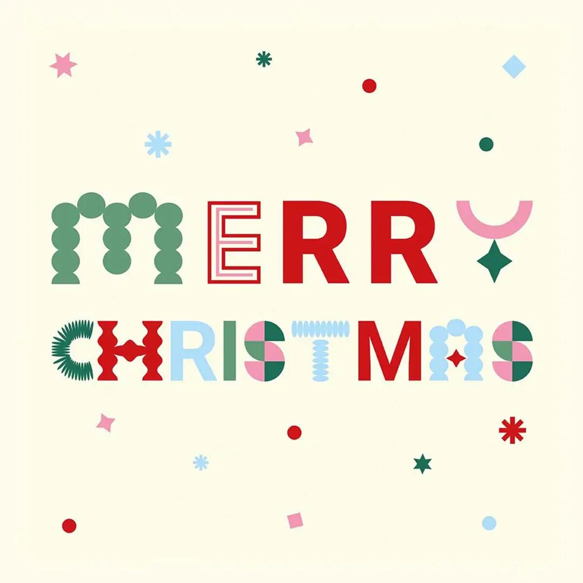 Serwetki świąteczne - Merry Christmas - napis (2szt.)