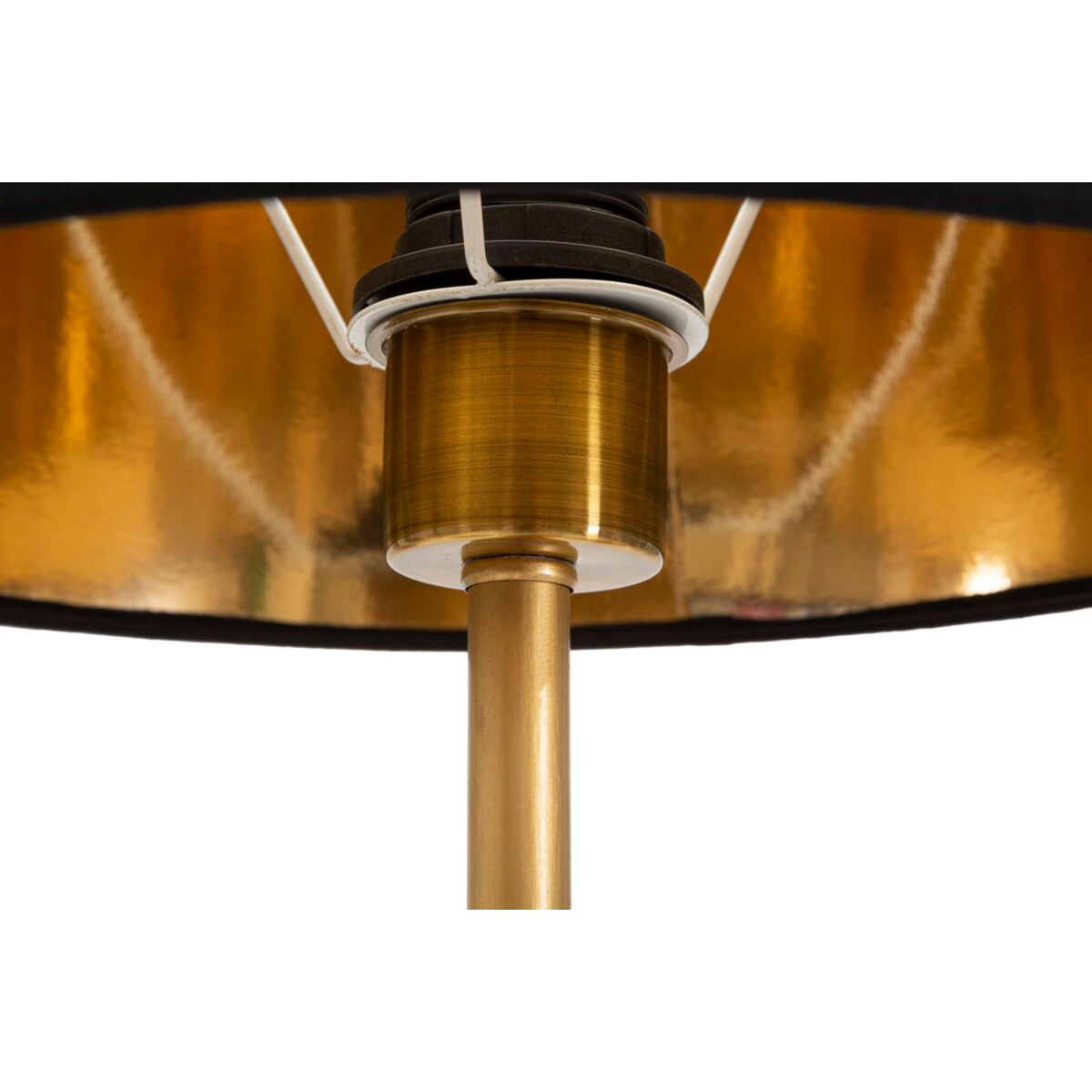 Lampa stołowa Parrots, kolor czarny i złoty, żelazo, PVC i poliester, 30 x 30 x 62,5 cm, 1 x E27, do salonu i sypialni, Mauro Ferretti