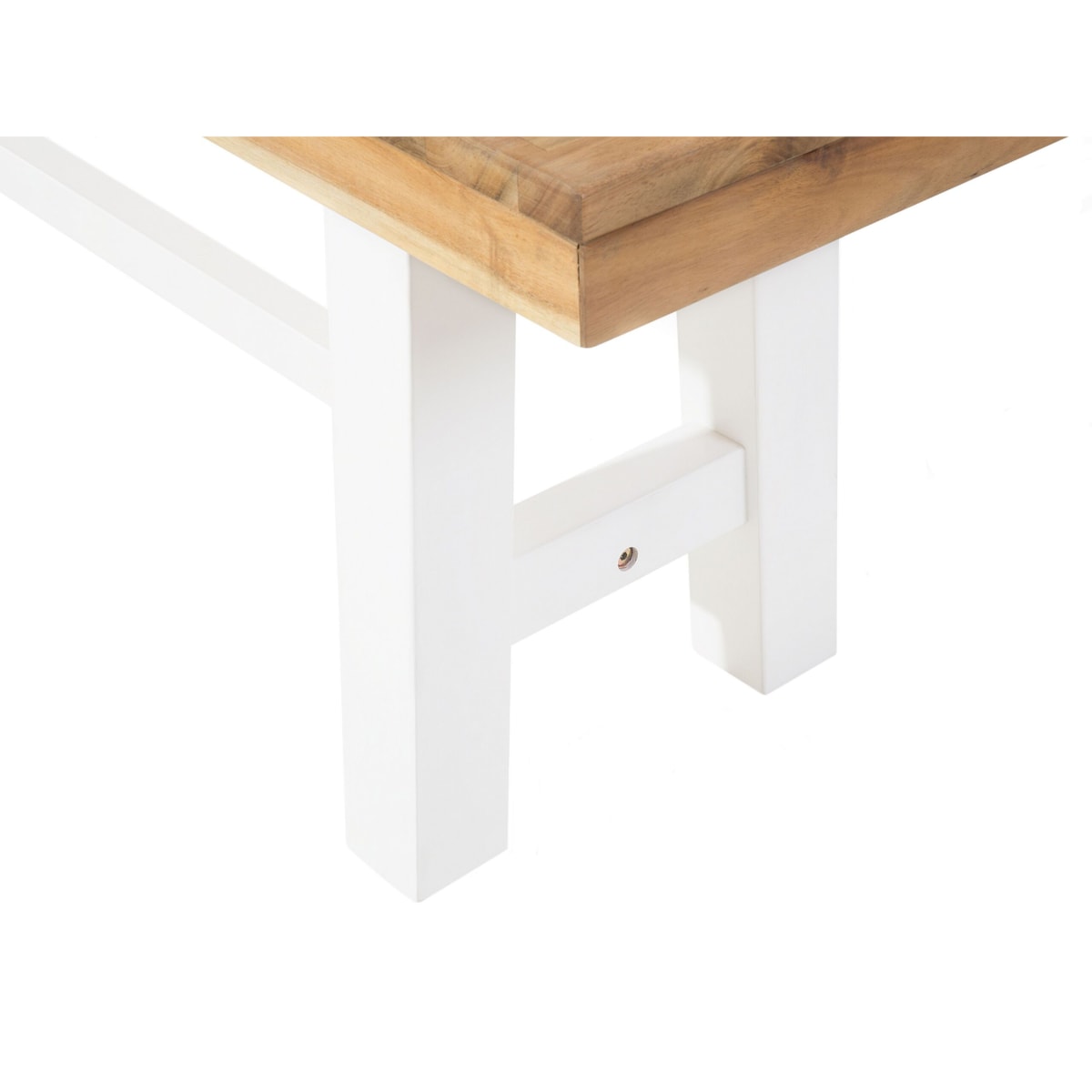 Ławka ogrodowa 140 cm drewniana biała SCANIA