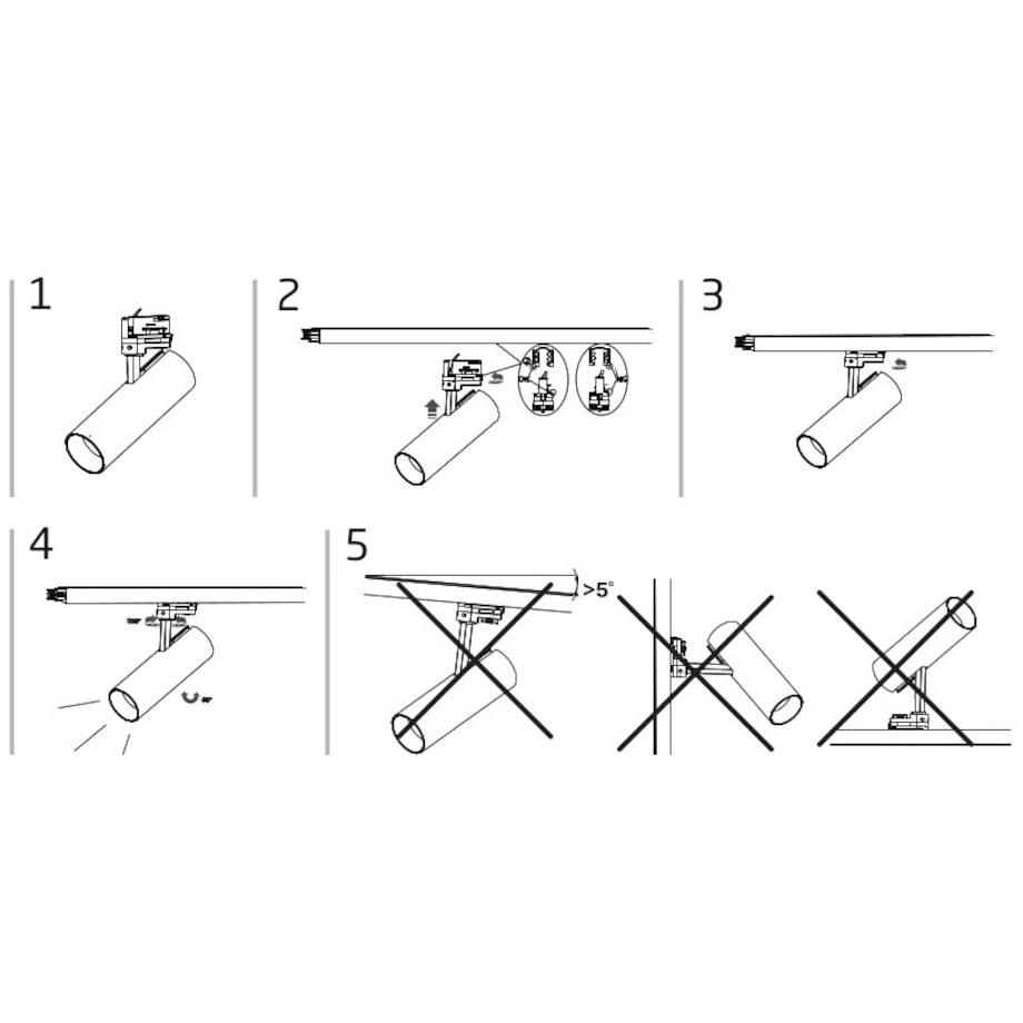 Spot do 3-obwodowego szynoprzewodu Ctls Tinos 10399 Nowodvorski LED 10W 4000K czarny