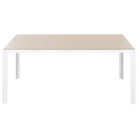 Stół ogrodowy CATANIA 160 cm 91 cm Szkło Beżowy