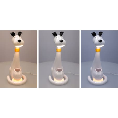 Lampka biurkowa dla dzieci PIESEK biały