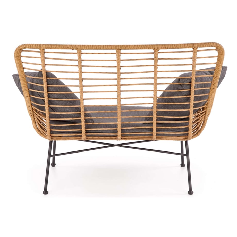 Konsimo ABLA Brązowa sofa ogrodowa w stylu boho