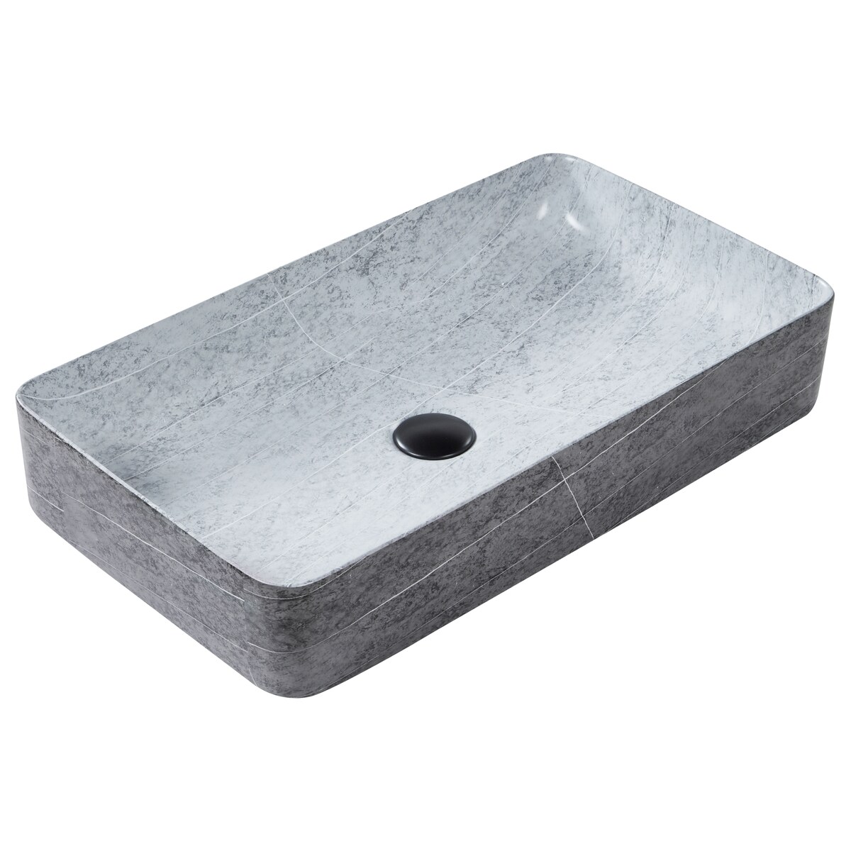 Umywalka nablatowa ARTAJ Szary efekt betonu 61 x 35 cm Ceramika