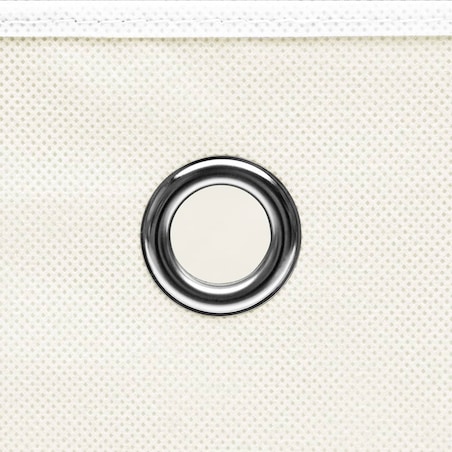 vidaXL Pudełka z pokrywami, 4 szt., białe, 32x32x32 cm, tkanina