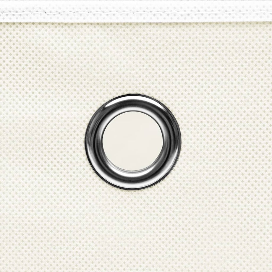 vidaXL Pudełka z pokrywami, 4 szt., białe, 32x32x32 cm, tkanina