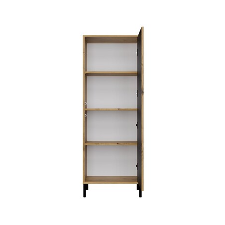 Witryna KAMARO 1DD SLIM DĄB ARTISAN Lamele Front Ryflowany