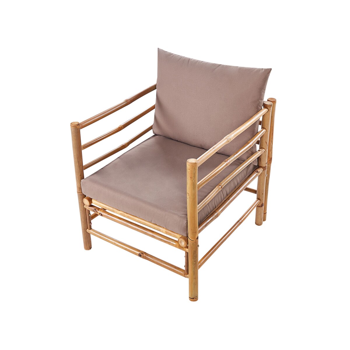 Zestaw ogrodowy ze stolikiem dla 5 osób CERRETO Lewostronny Drewno bambusowe Beżowoszary