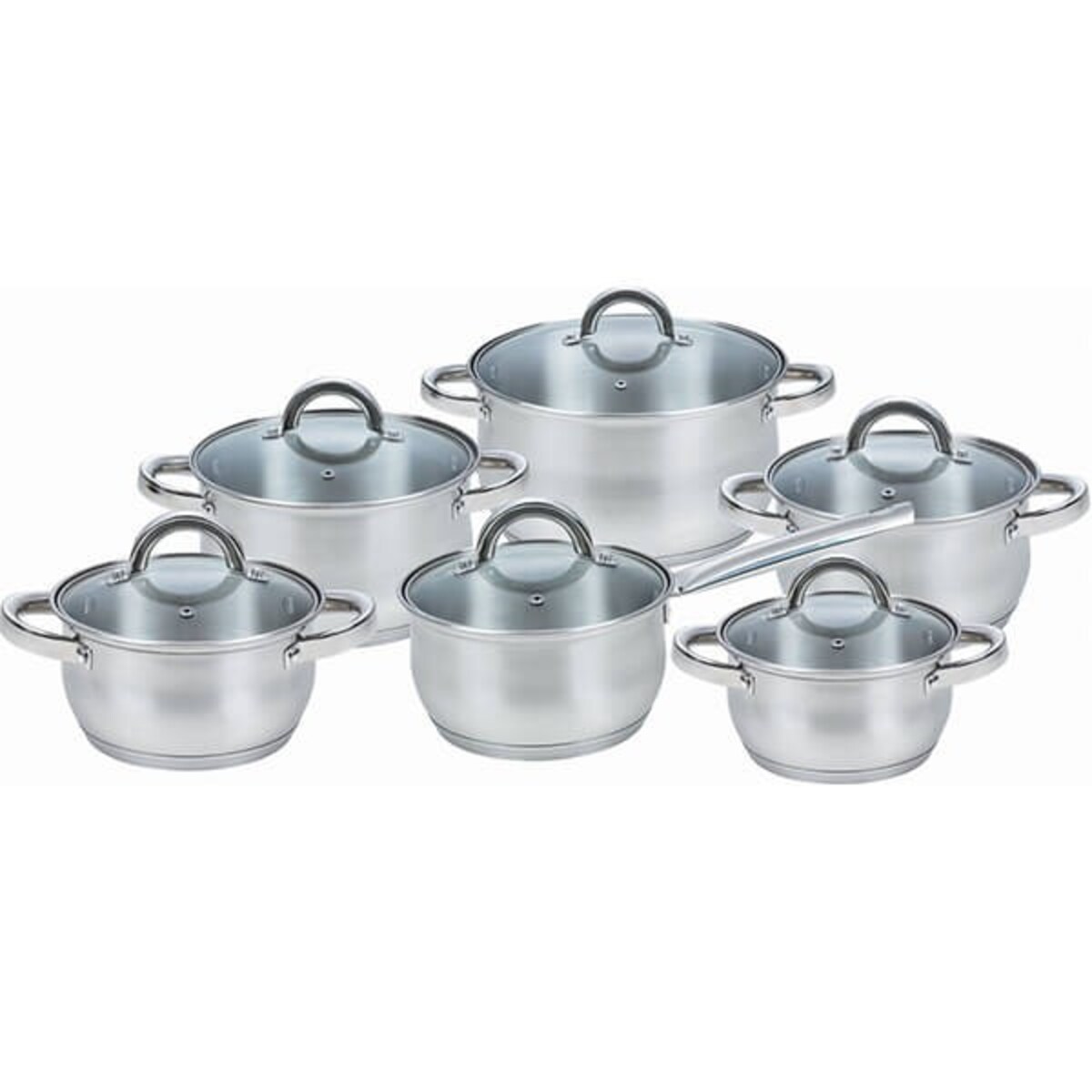 Zestaw garnków garnki komplet 12-ele 2x 1.5L / 2x 2L / 3L / 5L MAESTRO