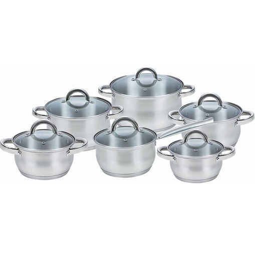 Zestaw garnków garnki komplet 12-ele 2x 1.5L / 2x 2L / 3L / 5L MAESTRO