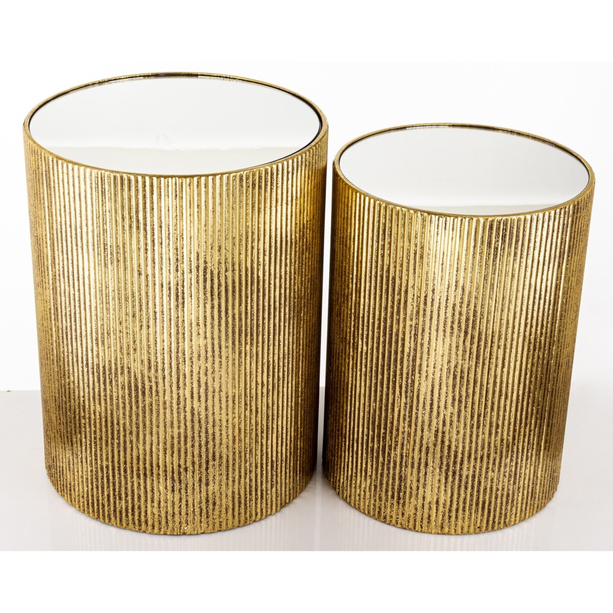 Stolik kawowy 2 szt. okrągły 50,5x38x38 i 45,5x33x33 cm TOLKA
