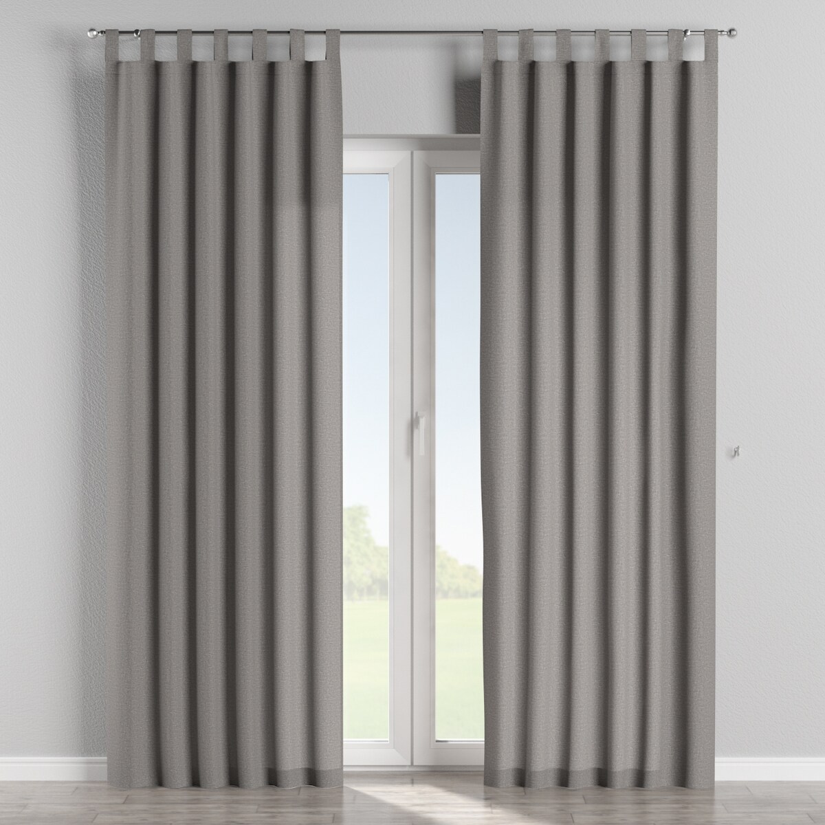 Zasłona na szelkach 1 szt. 130x245 szary