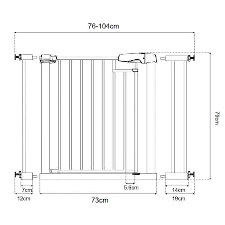 Barierka zabezpieczająca Nukido na schody drzwi rozporowa 76-104cm 718600