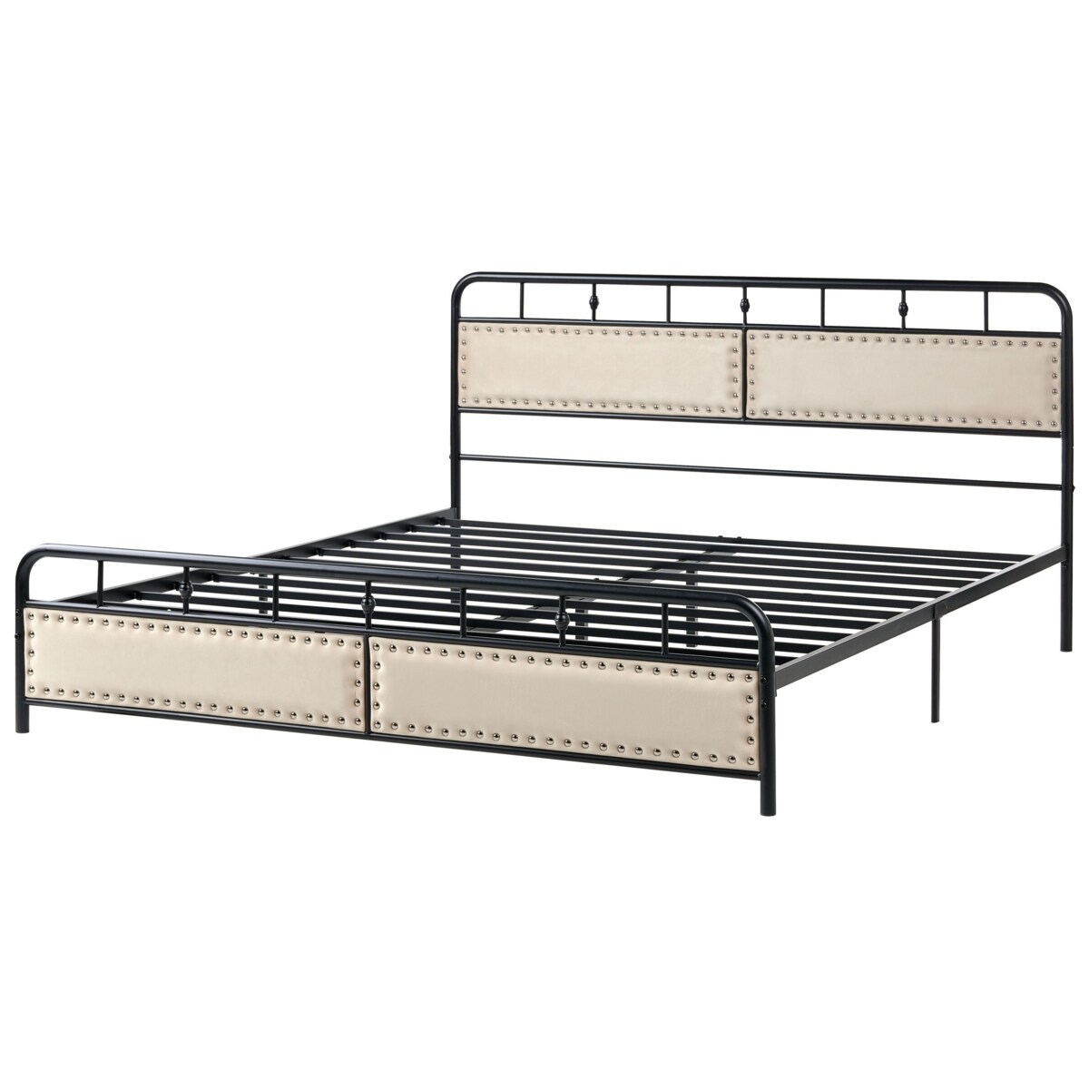 Łóżko Metal BREUILLET 180 x 200 cm Czarny