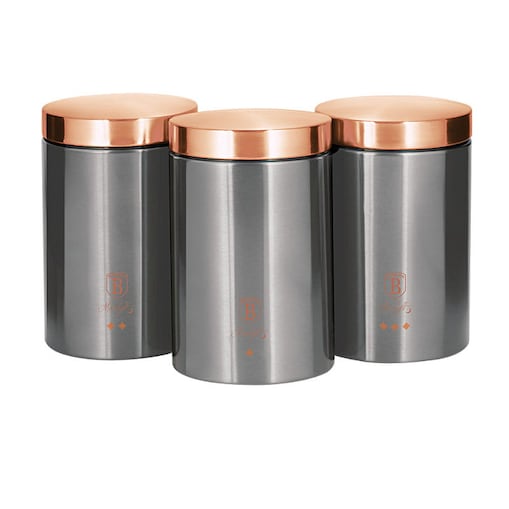 Pojemniki na żywność Zestaw Berlinger Haus BH-6273 Szary miedziany
