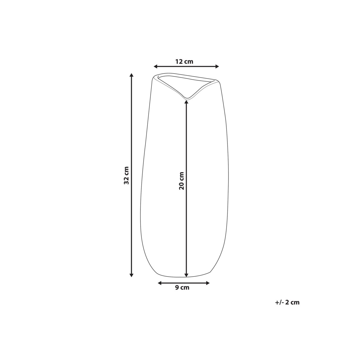 Wazon dekoracyjny ceramiczny srebrny DERBE
